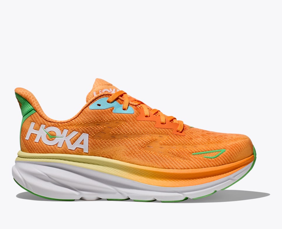 HOKA Men's Clifton 9 Wide - Solar Flare/Sherbet