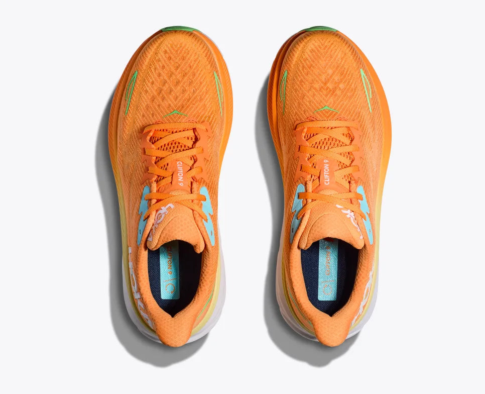 HOKA Men's Clifton 9 Wide - Solar Flare/Sherbet