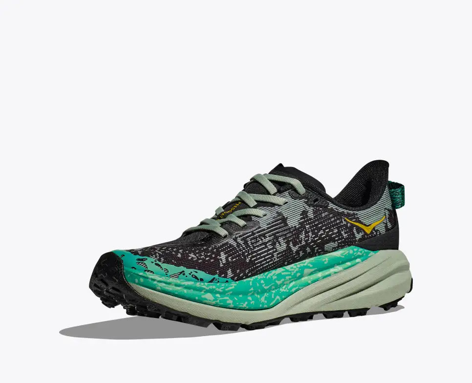 HOKA Women's Speedgoat 6 - Black/Aloe Vera