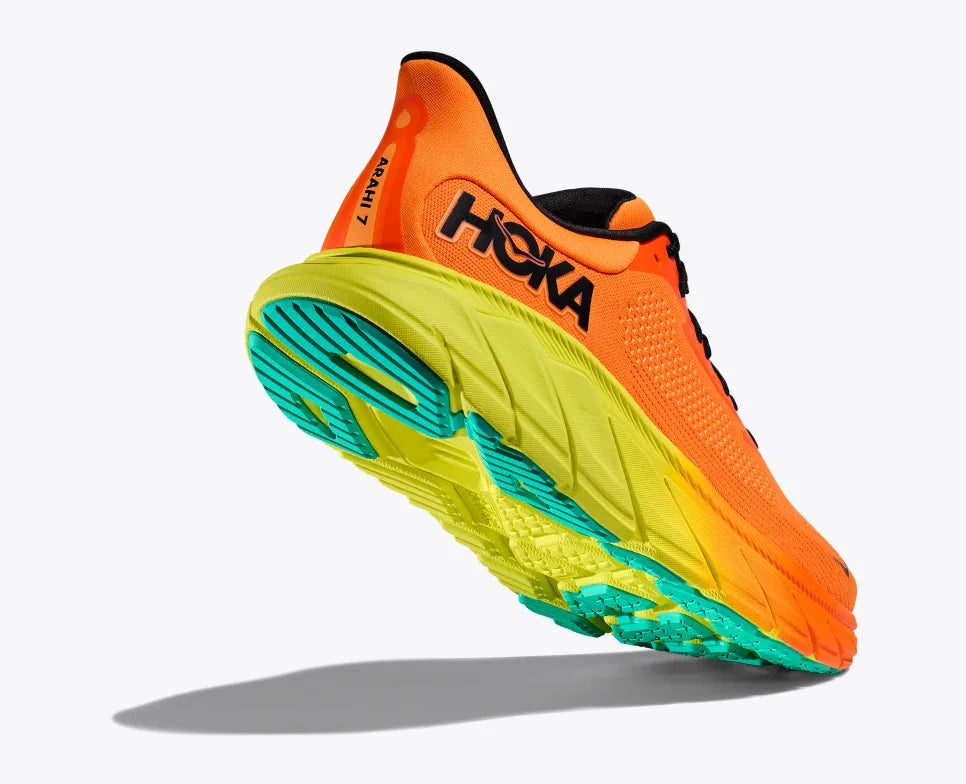 HOKA Men's Arahi 7 - Electric Tangerine/Black