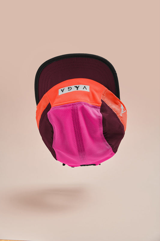 VAGA Club Cap - Bordo/Neon Orange/Poster Pink