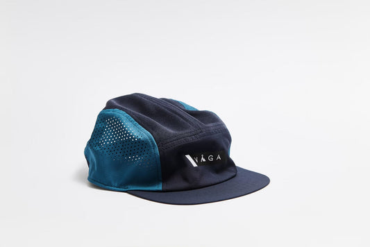 VAGA Feather Racing Cap - Navy Blue/Teal/Black