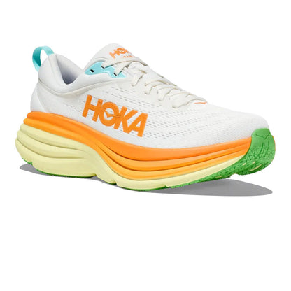 HOKA Men's Bondi 8 - Blanc de Blanc/Solar Flare