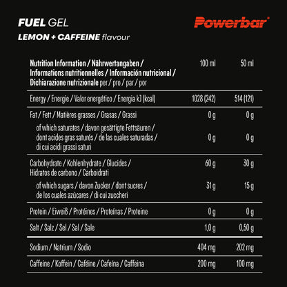 PowerBar Fuel Gel 30 50ml - Lemon with Caffeine