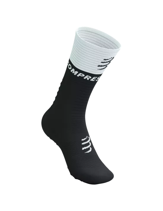 Compressport Unisex's Mid Compression Socks v2.0 - Black/White