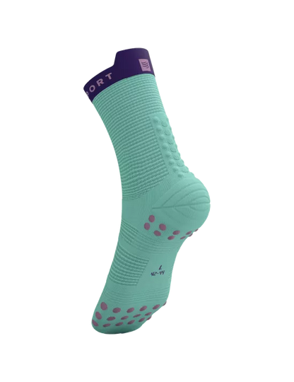 Compressport Unisex's Pro Racing Socks v4.0 Run High - Shell Blue/Purple