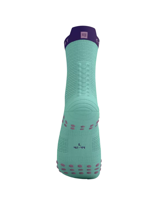 Compressport Unisex's Pro Racing Socks v4.0 Run High - Shell Blue/Purple