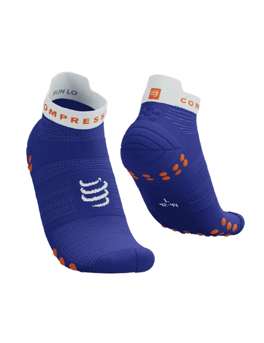 Compressport Unisex's Pro Racing Socks v4.0 Run Low - Dazz Blue/White