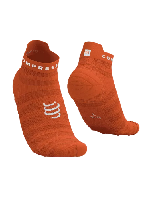 Compressport Unisex's Pro Racing Socks v4.0 Ultralight Run Low - Fire/White