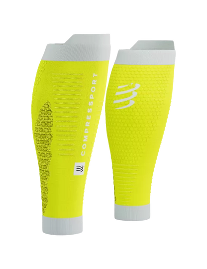 Compressport Unisex's R2 3.0 Calf Sleeve - Safe Yellow/White