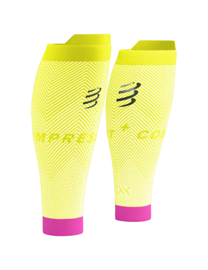 Compressport Unisex's R2 Oxygen Calf Sleeve - Safe Yellow