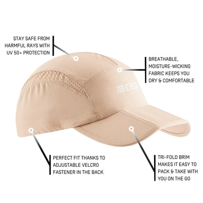 CEP Unisex's Running Cap - Cream