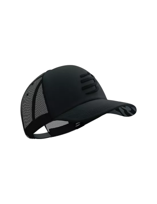 Compressport Unisex's Trucker Cap - Black/Black Refelctive