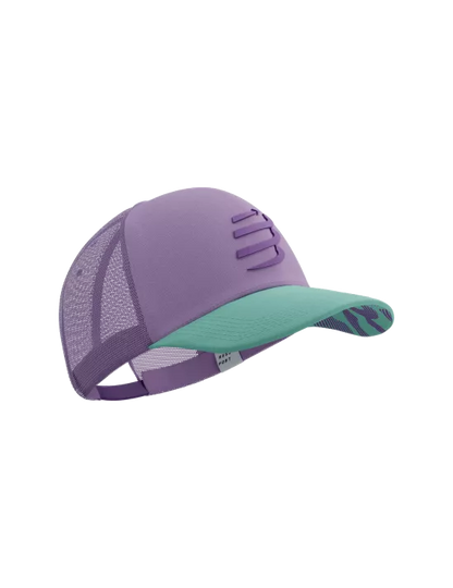 Compressport Unisex's Trucker Cap - Lupine/Royal Lilac/Eggshell Blue